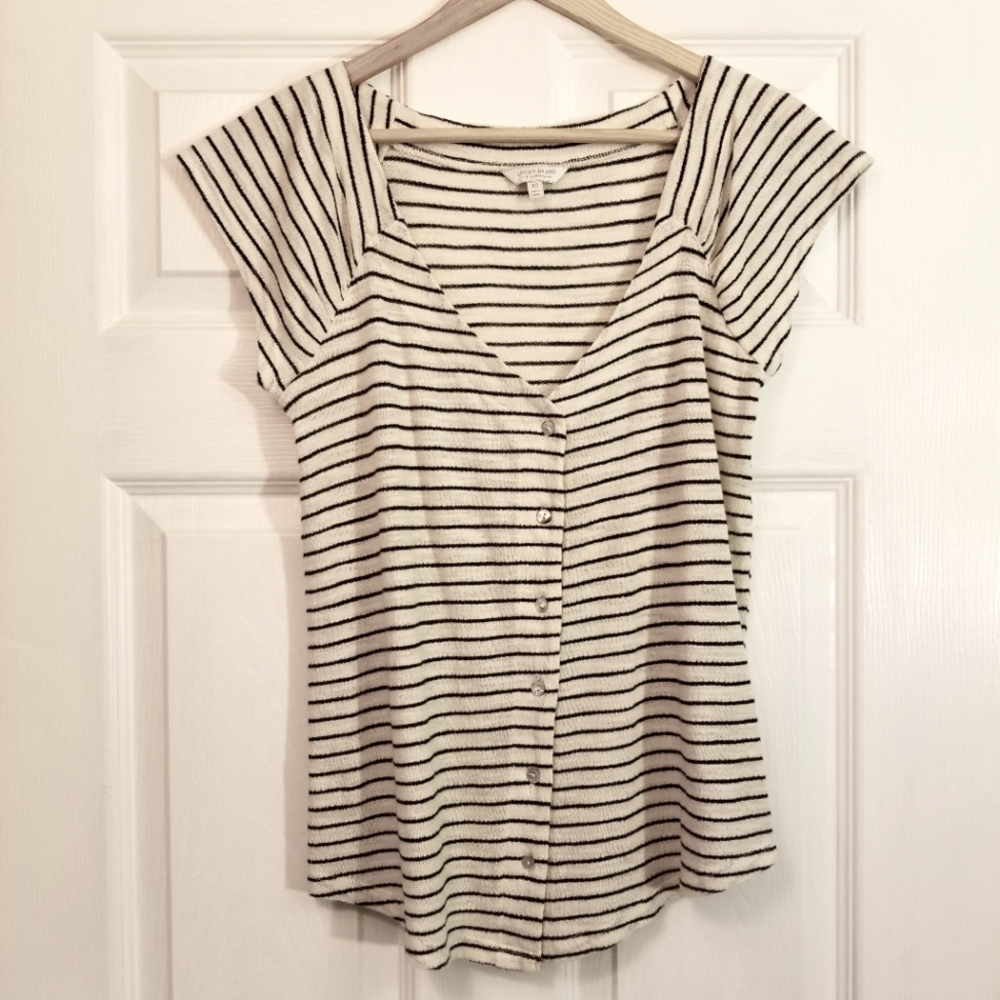 Lucky Brand 100% Cotton Striped Top